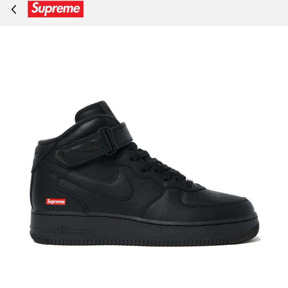***SOLD!*** Supreme®/Nike® Air Force 1 Mid ‘Black’ - Picture 2 of 12
